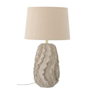 Creative Collection - Natika Bordlampe, Natur, Stentøj - Ø38 Ã H64 cm